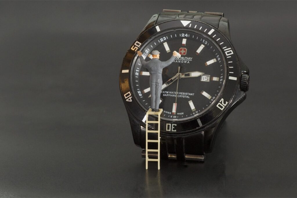 Miniworld glasputsare på armbandsklocka